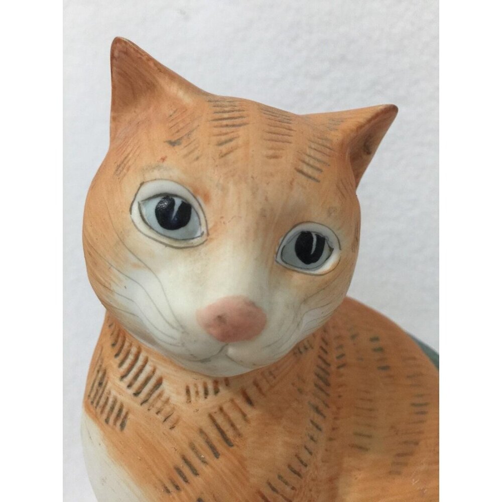 Orange Tabby Cat Porcelain Figurine Mary Lake Thompson 8 1/2" Tall Silvestri - Picture 2 of 7